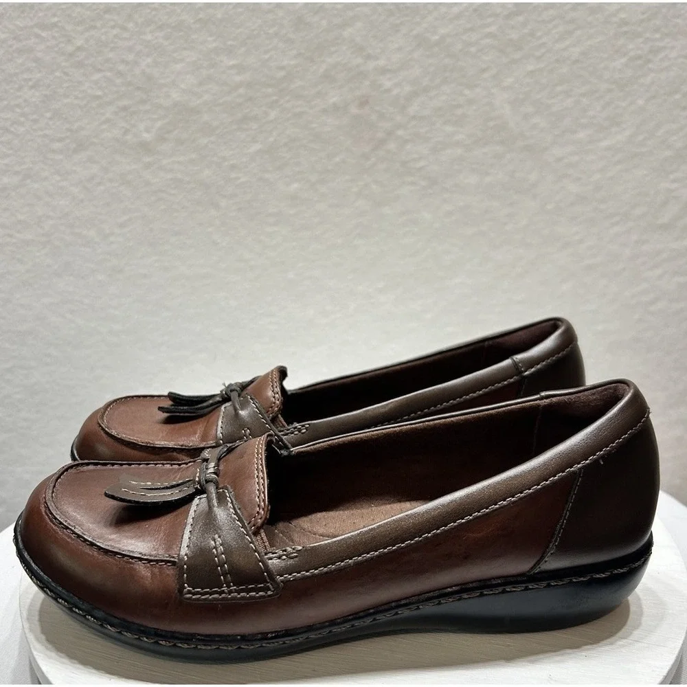 Clarks Ashland Bubble Loafer Womens Size 8 Brown Multi EUC